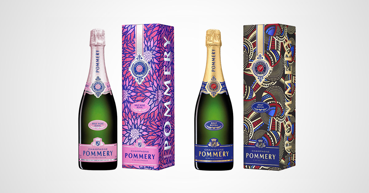 Art POMMERY Designs Champagner in Waxprint