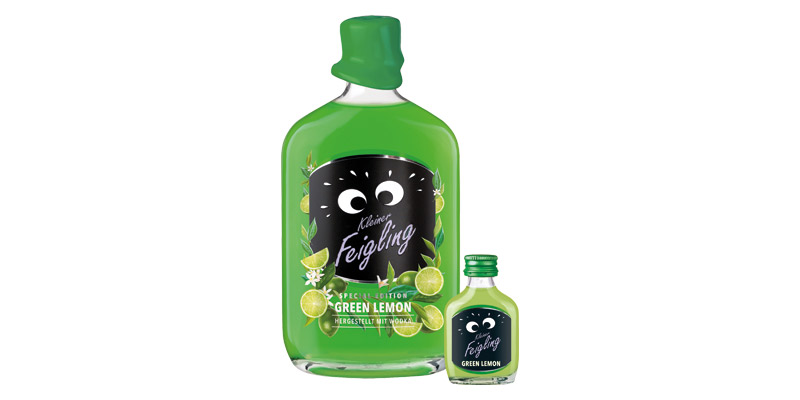 Kleiner Feigling Green Lemon jetzt auch in der 0,02-Liter-Flasche
