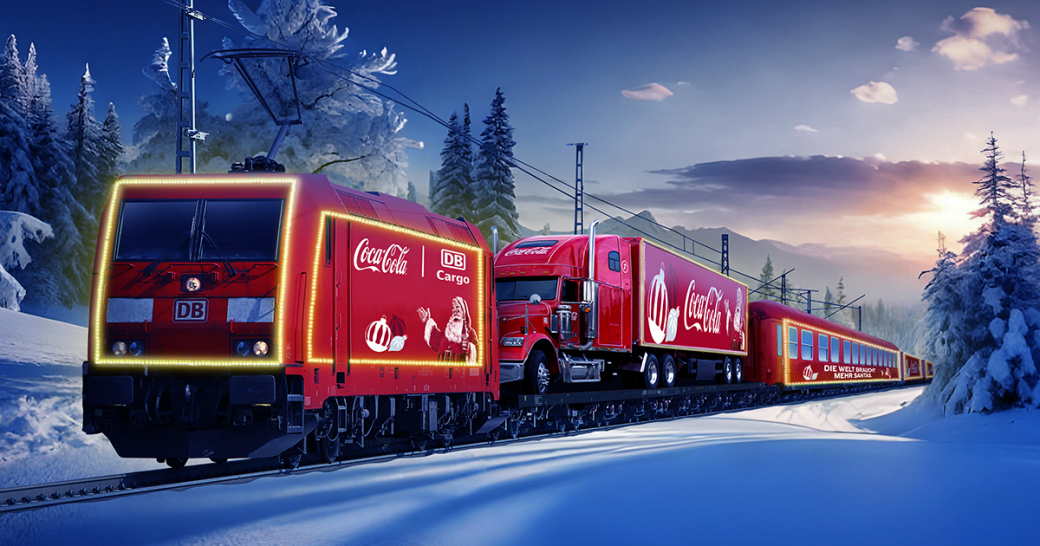 CocaCola Weihnachtstruck Tour Erstmals Halt an ausgewählten Bahnhöfen in Deutschland mit DB Cargo