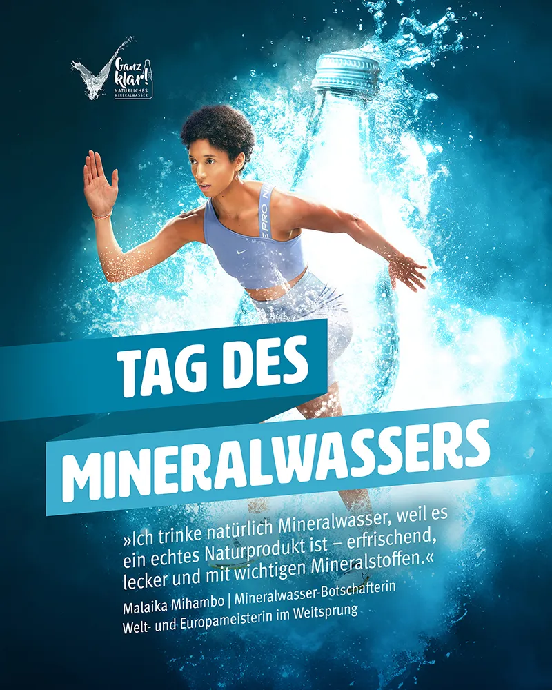 Tag des Mineralwasser Malaika Mihambo