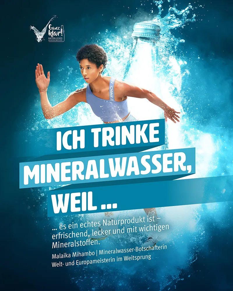 Tag des Mineralwasser Malaika Mihambo