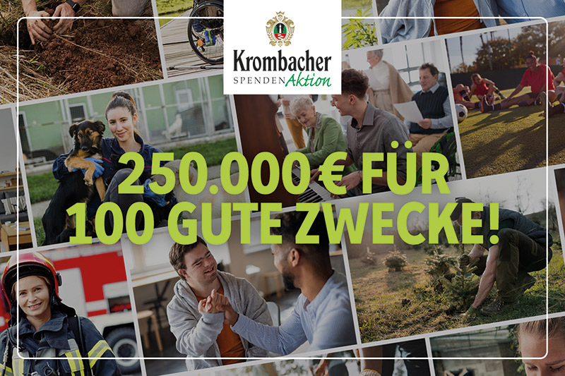 krombacher Spendenaktion