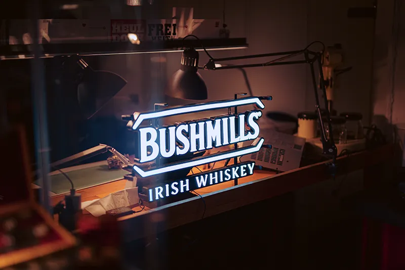 Bushmills Irish Whiskey A Taste of Time Logo