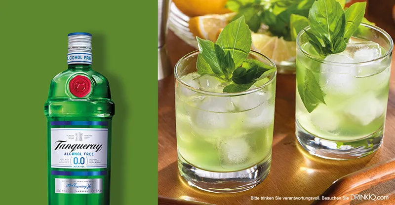 Tanqueray 0.0% alkoholfreier Basil Smash