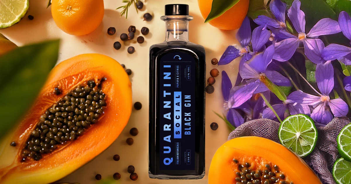 quarantini black gin